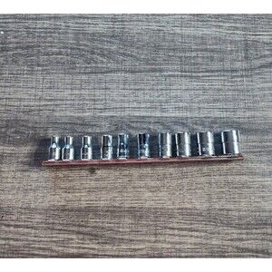 Snap On USA 1/4" Drive SAE 6 Point Socket Set 10PCS TM6,7,8,9,10,11,12,14,16,18